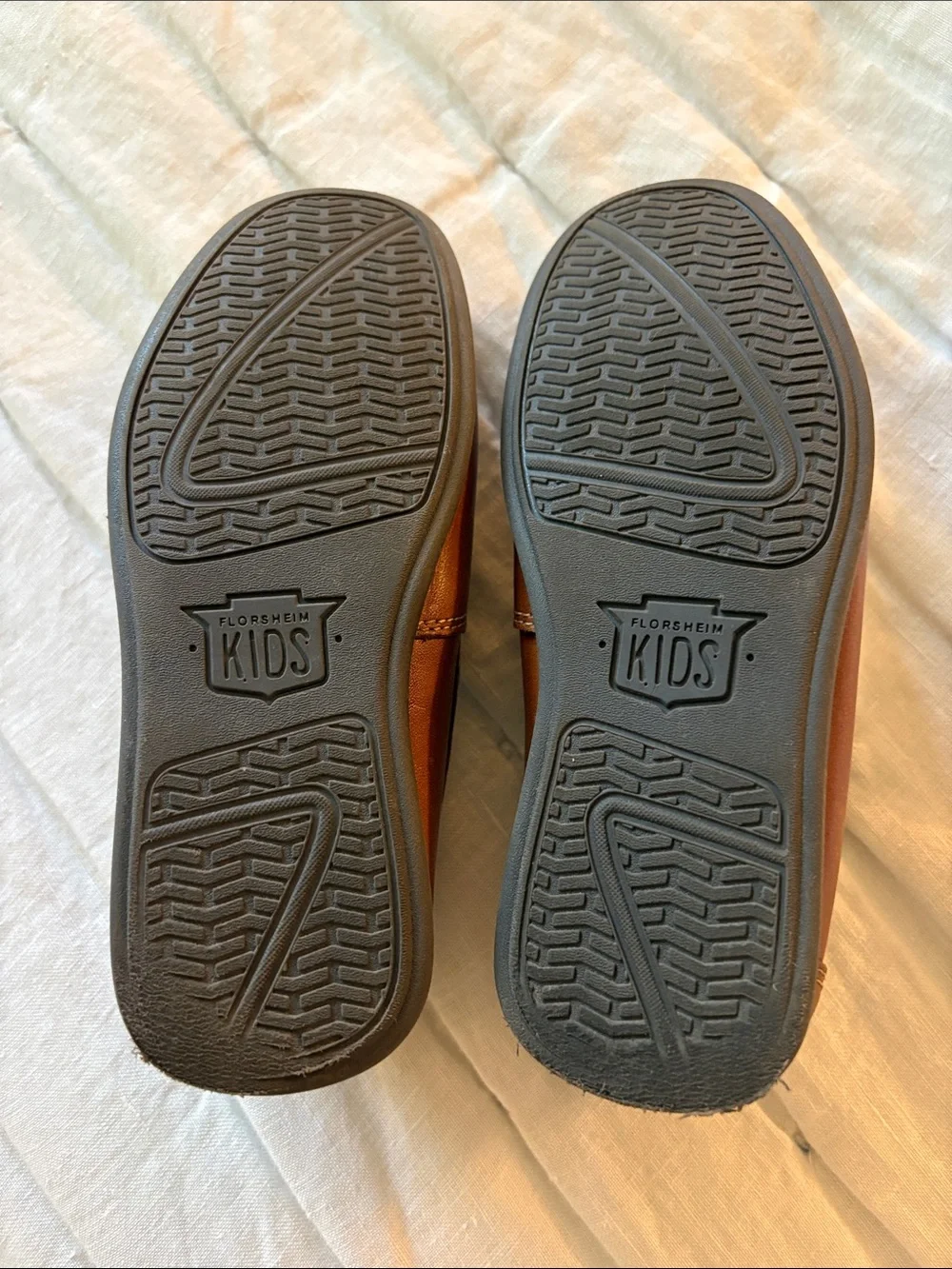 Florsheim Brown Leather Slip-On Moccasin Loafers for Kids